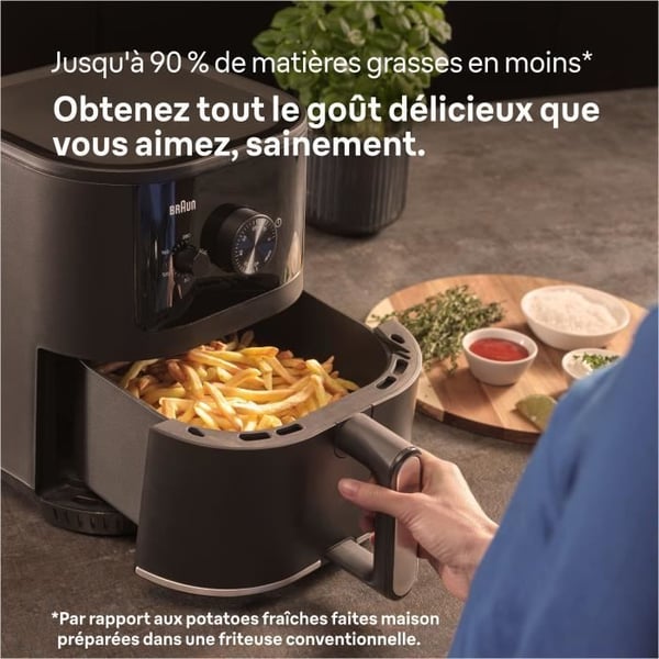 Ilmakeitin - BRAUN - MultiFry 3 - 1500 W - 4,3 L - Musta