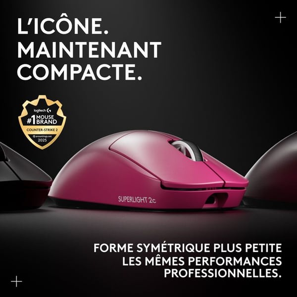 Mus - Trådlös - Logitech G - PRO X Superlight 2c - Rosa
