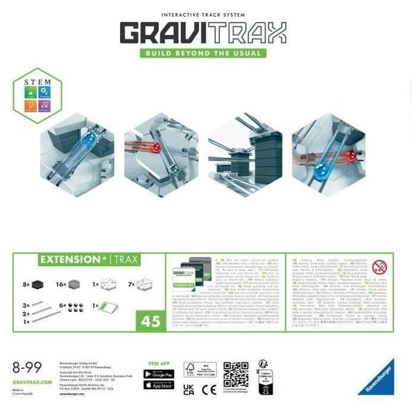GraviTrax Trax jatkosetti / kiskot - 224142 - 8 vuodesta Ravensburger