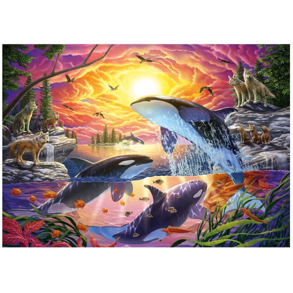 Palapeli - EDUCA - Miekkavalaat ja sudet - 4000 palaa - 136 x 96 cm - Aikuisille 15-vuotiaista yl�sp�in