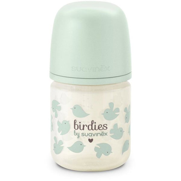Glasbabyflaske - SUAVINEX - Birdies - SX Pro XS sut - 120 ml - 0 til 3 m�neder - Gr�n