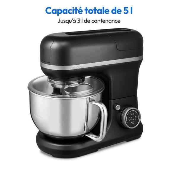 3-in-1-ruoanvalmistuskone - MEDION - MD18430 - 1200 W - 5 L - 8 nopeutta - Silppuritoiminto - Musta