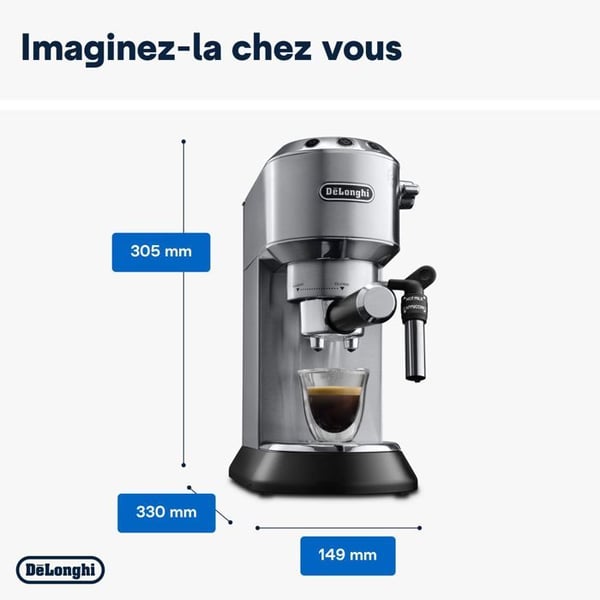 DELONGHI EC 685.M Klassinen espressokeitin Dedica Style - ruostumaton ter�s