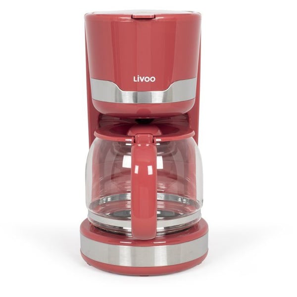 Elektrisk kaffebryggare - LIVOO - DOD201RC - 1000 W - 1,5 L - 12 till 14 koppar - Chili Red