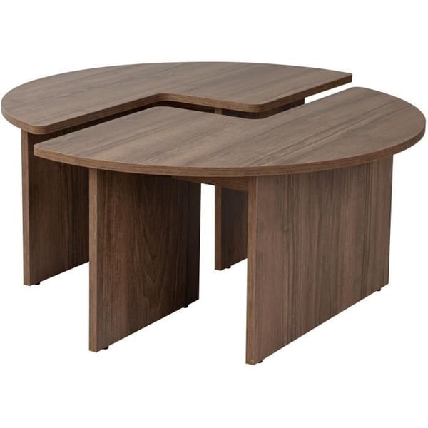 Sofabord - MOIRA - Rundt - Valnød - 90 x 90 x 41 cm