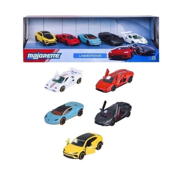 MAJORETTE - Majo Lamborghini 5-osainen lahjapakkaus - 3-vuotiaasta alkaen