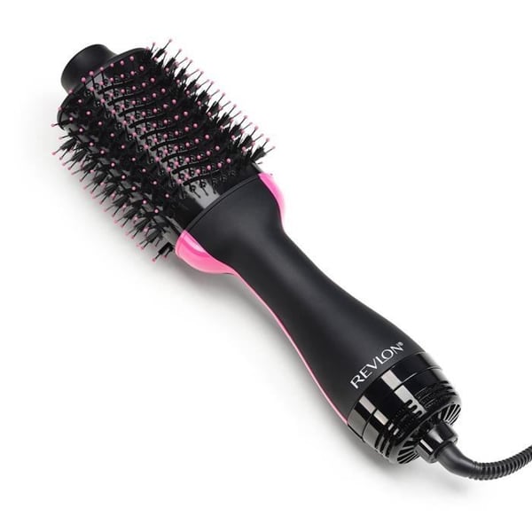 REVLON RVDR5222E 2 in 1 Perfectionist Volumizing Kuivausharja - Pro Collection - Musta / Vaaleanpunainen