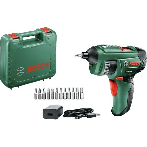 Boschin langaton ruuvimeisseli - PSR Select (Sis��nrakennettu 3,6 V - 1,5 Ah akku, jossa mikro-USB-lataus)