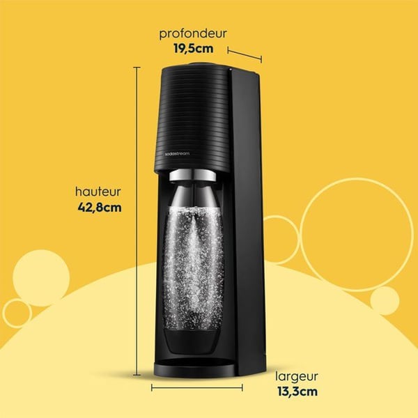 SODASTREAM TERRANLV - TERRA Black Machine Pack 2 LV pulloa + 1 CQC vaihtosylinteri