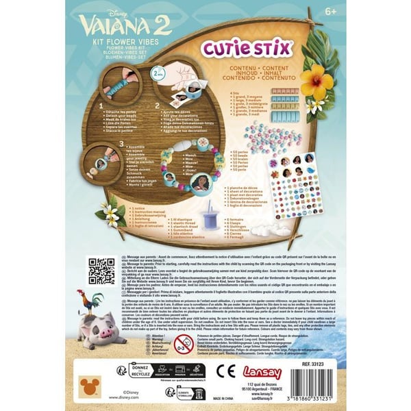 Cutie Stix - LANSAY - Blommigt kit - Vaiana 2 - 6 år