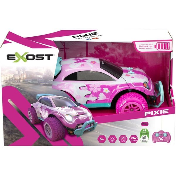 Radio-ohjattava auto - EXOST - Pixie II - mittakaava 1/12 - 27 MHz - Maastoauto - Ladattava akku - Vaaleanpunainen - Ik� 5+