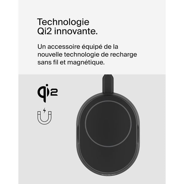 Magnetisk opladningsstander - BELKIN - Qi2 - 15W - Sort