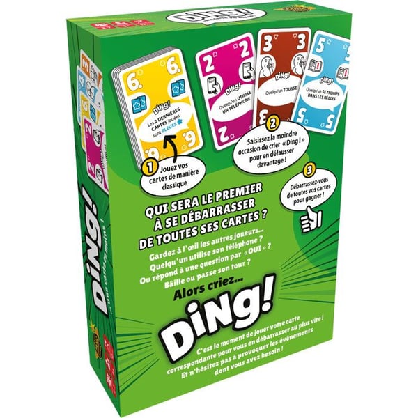 PANIK-IKKE-SPIL Festkortspil - DING! - 2 til 7 spillere - Fra 8 �r - Sjovt og hurtigt - Ekspresspil - Fransk version
