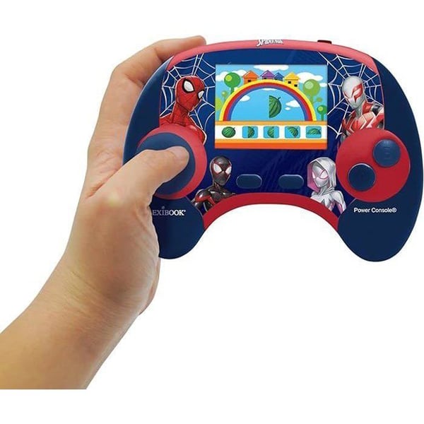 LEXIBOOK - Franska/engelska tvåspråkig utbildningskonsol - Spiderman, 2,8 tums LCD-skärm - blå/röd -JCG100DPi1