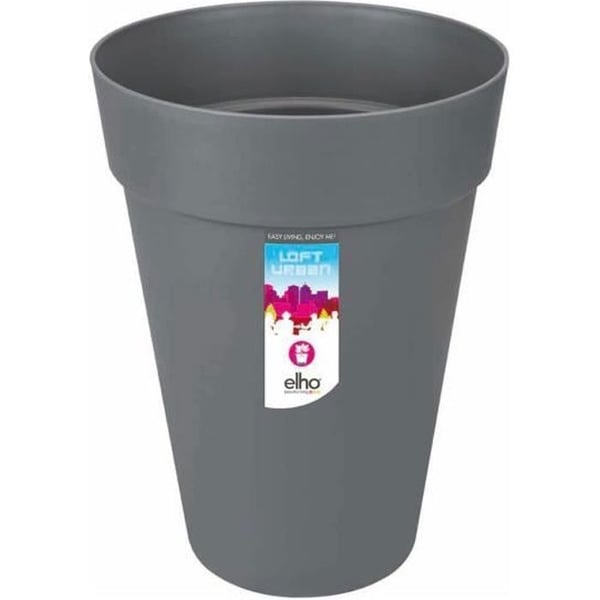 ELHO Rund blomsterpotte Loft Urban - � 35 cm - Antracitgr�