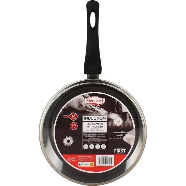 Sauterpande - MENASTYL - 6020248 - Rustfrit st�l - 28 cm - Velegnet til alle kogeplader inklusive induktion