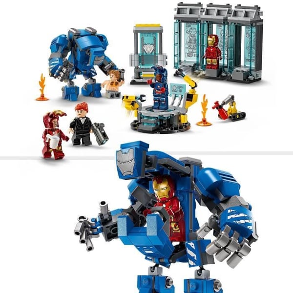 LEGO Marvel 76315 Iron Man Laboratory: Hall of Armor - Leget�j til drenge, 8 �r gammel