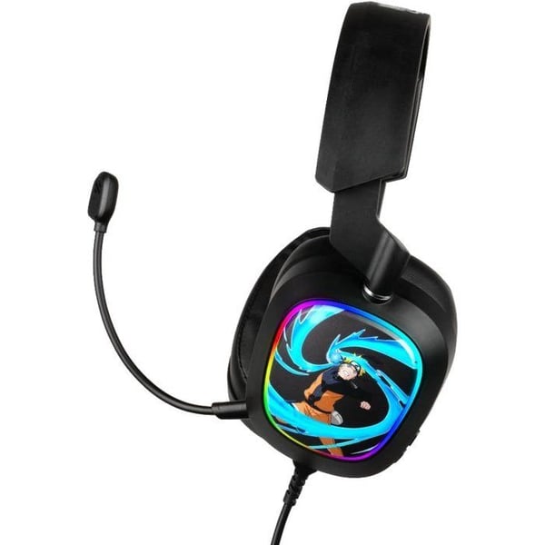 Pelikuulokkeet - Langalliset - Konix - Naruto Shippuden - 7.1 PC - 50 mm kaiuttimet - Mikrofoni - 2 m kaapeli - LED - Naruto Rasengan - Musta