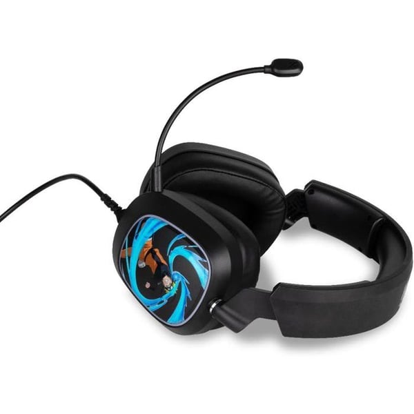 Pelikuulokkeet - Langalliset - Konix - Naruto Shippuden - 7.1 PC - 50 mm kaiuttimet - Mikrofoni - 2 m kaapeli - LED - Naruto Rasengan - Musta