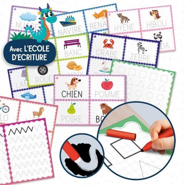 Rit- och skrivbord - Pedagogiskt spel - MONTESSORI-PENNA - Från 3 år