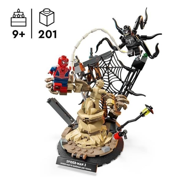 LEGO | Marvel 76334 Legendaarinen H�m�h�kkimiehen ja Hiekkamiehen taistelu - Lelu 9+ vuotiaille