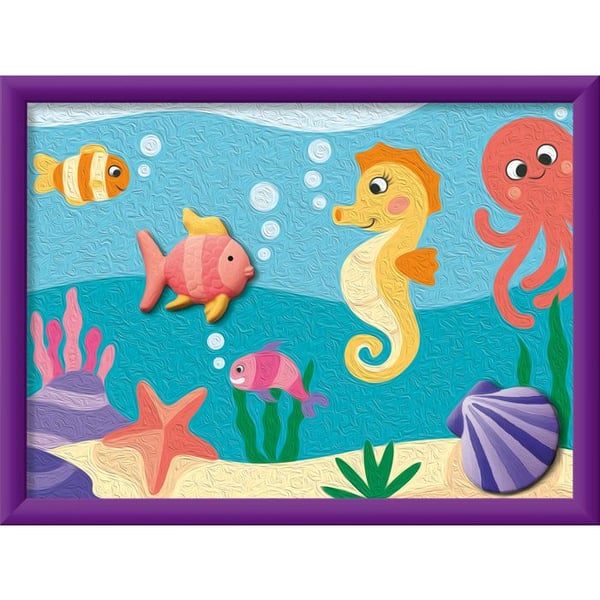 Ravensburger � CreArt Kids 18x24cm � Maalaa numeroiden mukaan � Valtameri � Kipsiversio � Maalaa numeroiden mukaan -setti � Ik� 9+ � 12023234