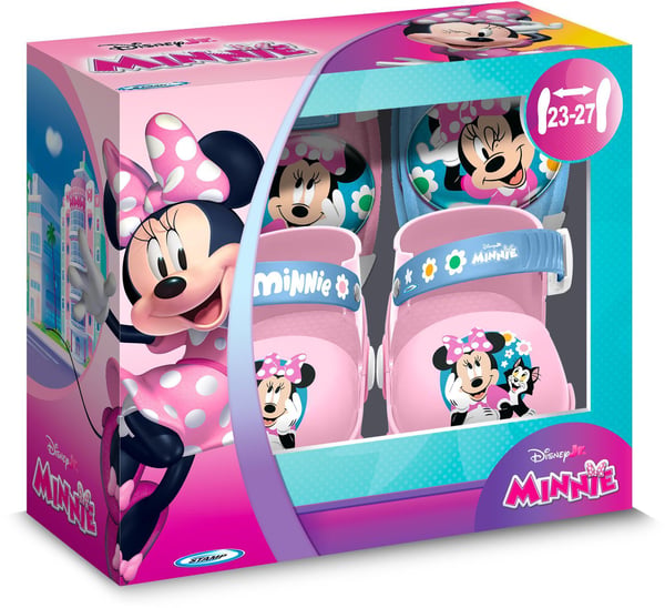 Rullaluistin- ja suojavarustesetti - MINNIE - MN432035 - Kyyn�r- ja polvisuojilla - Vaaleanpunainen