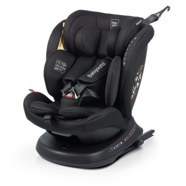 Autostol - BABYAUTO - RODIA - Gruppe 0/1/2/3 - 40 / 150 cm - I-Size Plus - Isofix - Drejelig - Liggel�nder - Reducerbar - Sort