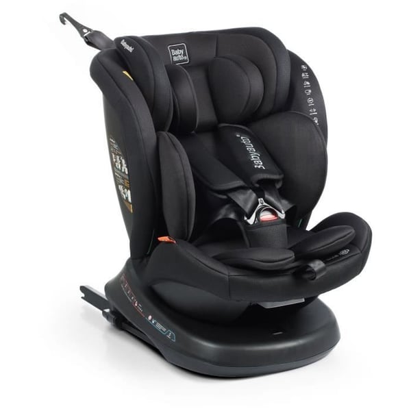 Autostol - BABYAUTO - RODIA - Gruppe 0/1/2/3 - 40 / 150 cm - I-Size Plus - Isofix - Drejelig - Liggel�nder - Reducerbar - Sort