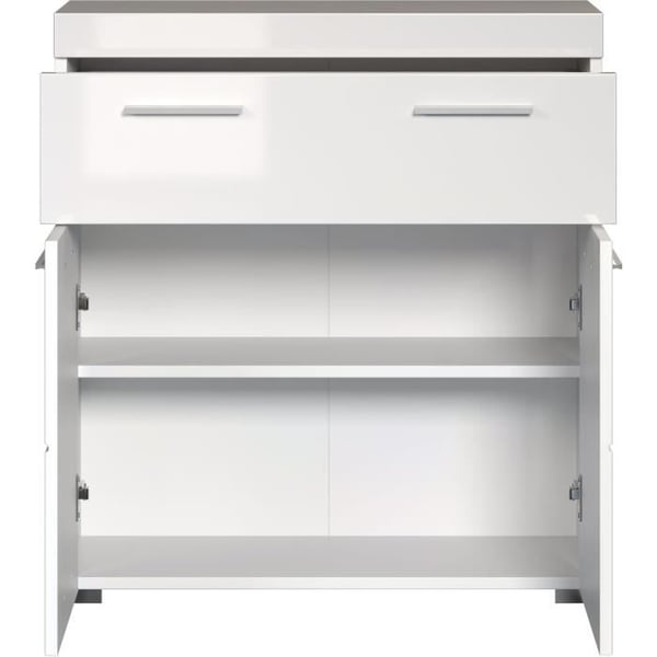 Amanda badev�relsesbund - Hvid - 2 l�ger + 1 skuffe - L73 x D31 x H79 cm - TRENDTEAM