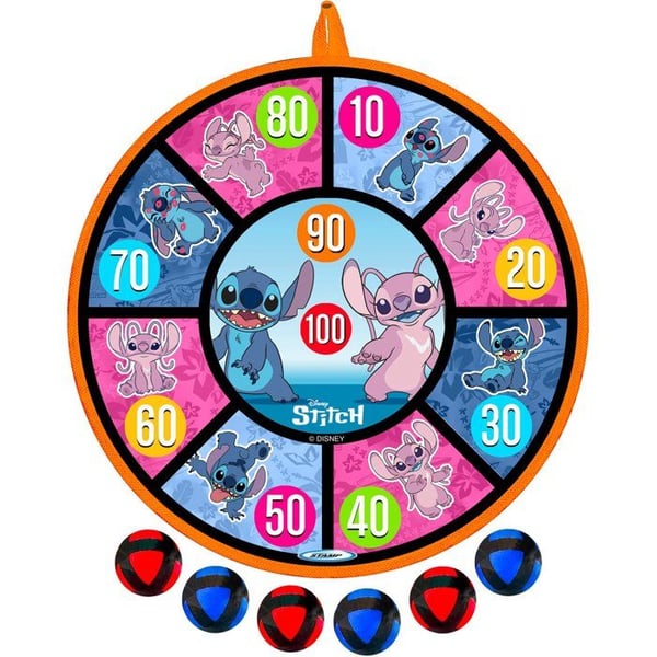 Dartskive og pile - DISNEY - Stitch - Scratch - 36 cm