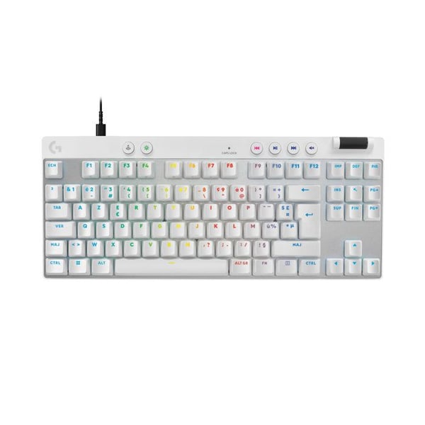 Gamingtangentbord - Trådbundet - Logitech G - Pro X TKL Rapid - AZERTY - Vitt