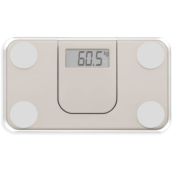 Mini elektronisk vægt - LIVOO - DOM532C - Maks. 180 kg - LCD - Hærdet glas - Automatisk tænd/sluk - Creme