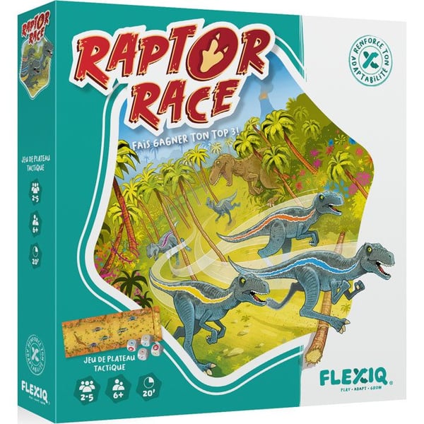 Selskabsspil - ASMODEE - Raptor Race - 2 til 6 spillere - Fra 8 �r - Indend�rs