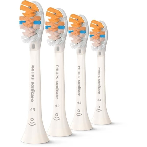 4 harjasp��n pakkaus - PHILIPS - HX9094/87 - A3 valkoinen