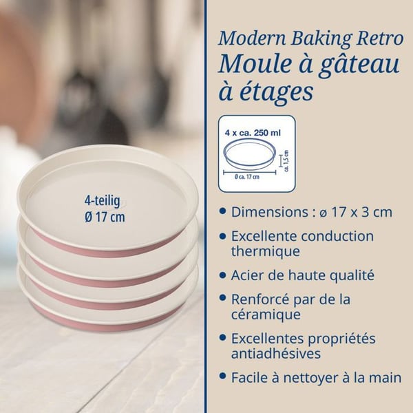 kakku- ja kerroskakkuvuoan setti - DR oeTKER - Retro - 18 ja 20 cm