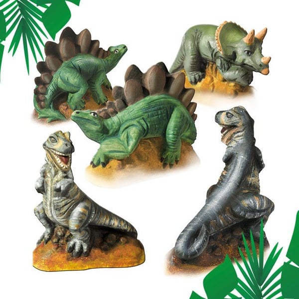 Gjutning och målning - dinosaurier