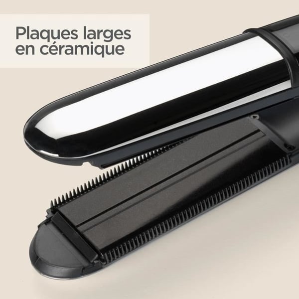BaByliss ST496E - BaByliss Steam shine -h�yrysuuntaja - 5 l�mp�tilaa jopa 230 � C - Ionitoiminto - 39 mm keraamiset levyt