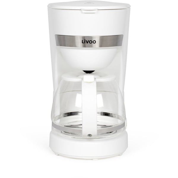 Elektrisk kaffebryggare - LIVOO - DOD200W - 750W - 1,25L - 10 till 12 koppar - Vit