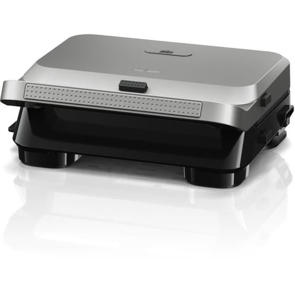 Grill - BRAUN - Sandwichmaskine 5 SM5006 - 800 W - Rustfrit st�l / Sort
