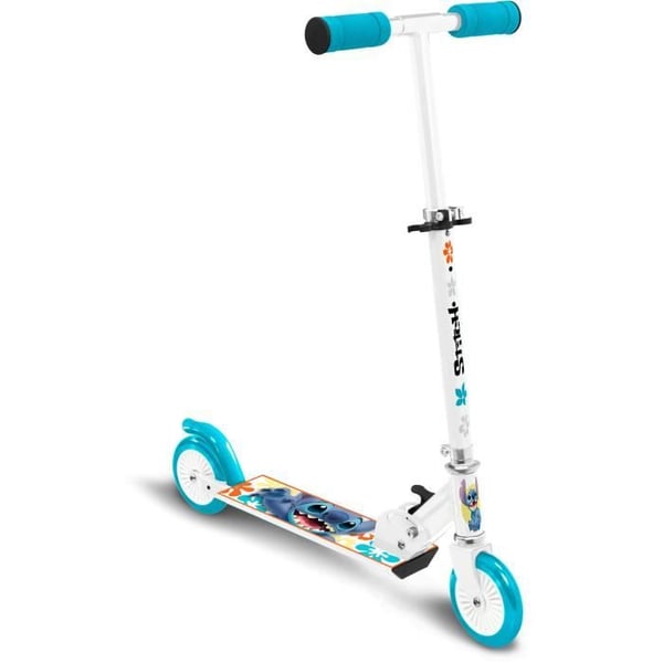 Sammenfoldelig scooter - DISNEY - STITCH - Sikker foldemekanisme - Bagfodbremse - Justerbar h�jde