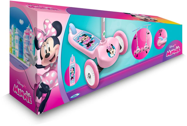 Lasten ohjauspotkulauta - MINNIE - MN432045 - 3 py�r�� - Vaaleanpunainen