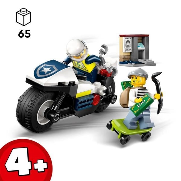 LEGO City 60455 Politimotorcykeljagt - Byggesæt fra 4 år