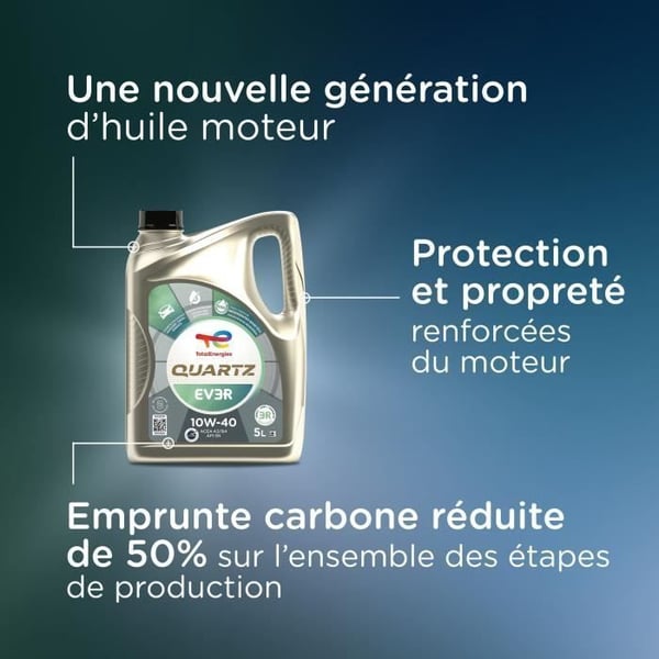 Moottori�ljy - TOTALENERGIES - Quartz EV3R 10W-40 - 5L