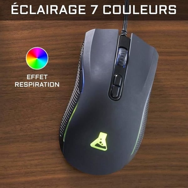 3 i 1 Gaming Combo - Baggrundsbelyst gaming tastatur og gaming mus + Musem�tte - THE G-LAB - COMBO YTTRIUM