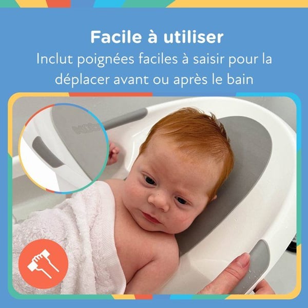 Babybadekar - NUBY - Dr. Talbot's - Fra f�dslen - Indbygget skridsikker st�tte - Bl�d hovedst�tte