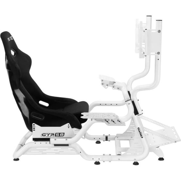 Simracing & Flightsim Support - OPLITE - Til GTR S8 Full Force Cockpit - Hvid - Kompatibel med h�ndbremse, gearkasse, joystick