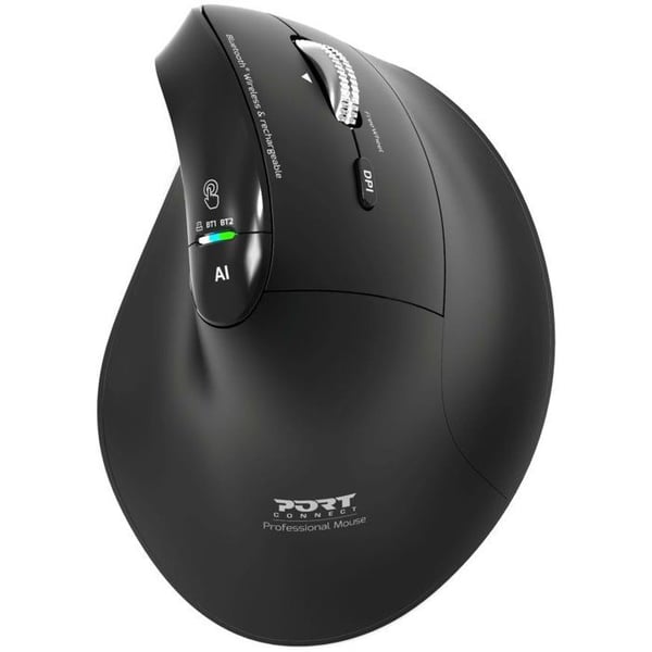 Langaton Hiiri - PORT Designs - 910204 ERGO AUDITOR - Bluetooth & 2.4 GHz - Ladattava - Musta