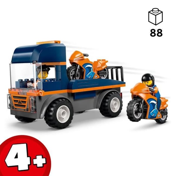 LEGO City 60491 Moottoripy�r�nkuljetusauto - Rakennuslelu 4+ vuotiaille - Lahjaidea