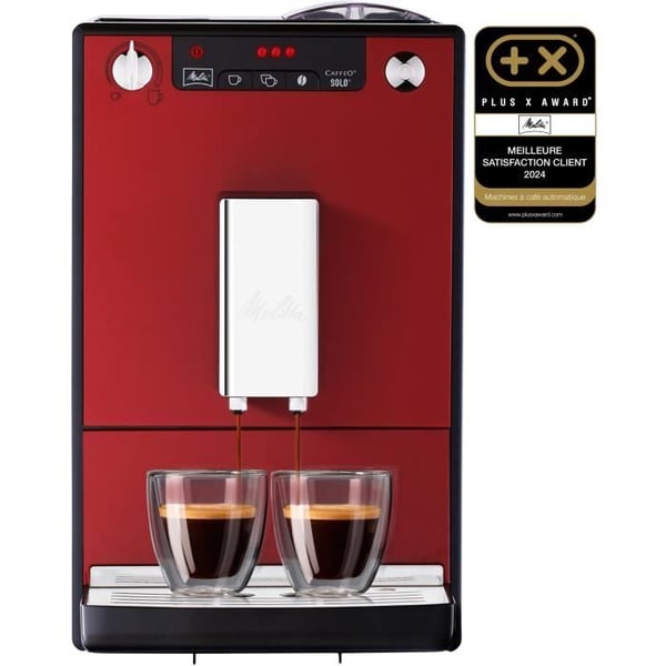 MELITTA E950-104 Automaattinen espressokone Caffeo Solo -hiomakoneella - punainen